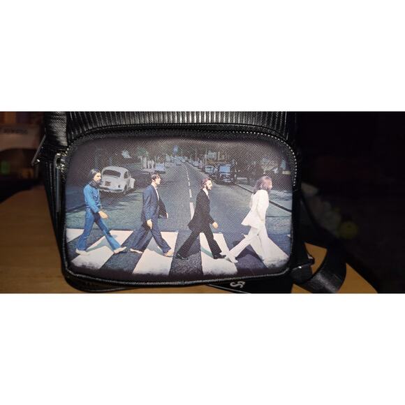 Loungefly The Beatles Abbey Road Mini Backpack NWT Black Faux Leather main image 10